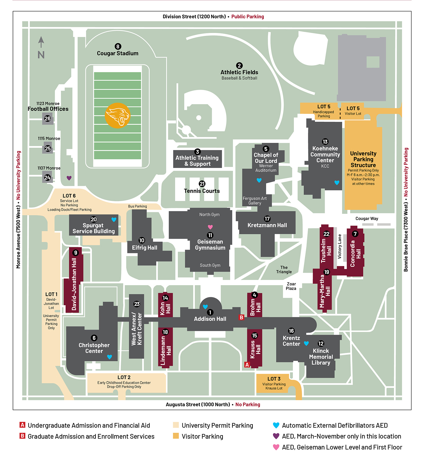 Campus Map and Directions | Concordia University Chicago